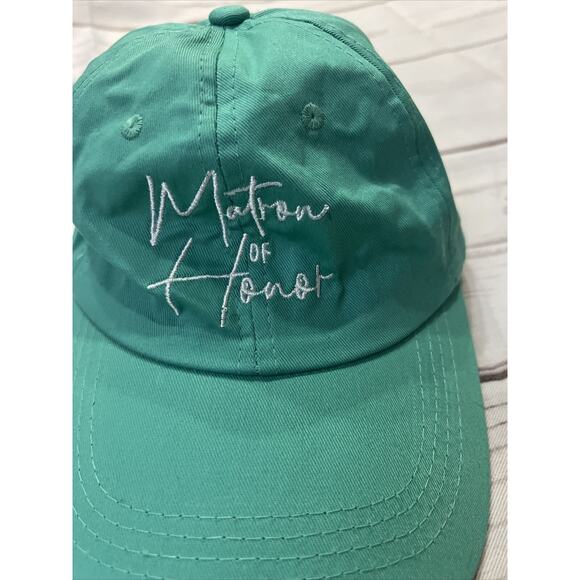 Matron Of Honor Teal Blue Hat Adjustable Adult Blue OSFA Adjustable New - Picture 1 of 2